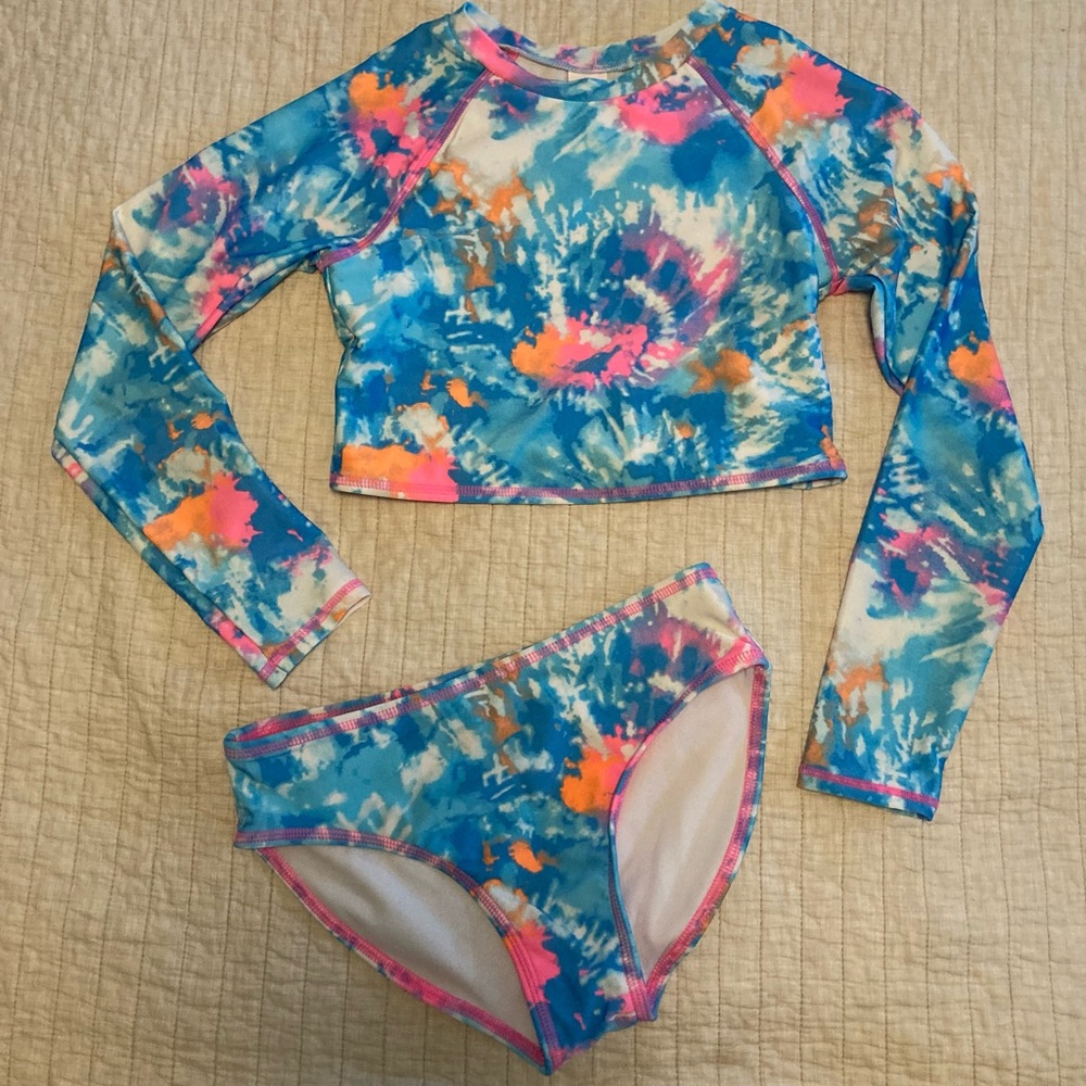 More Than Magic Vibrant Tie-Dye Kids Rashguard Set